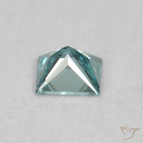 Diamante Verde naturale da 0.03 ct, Quadrato, VVS-VS