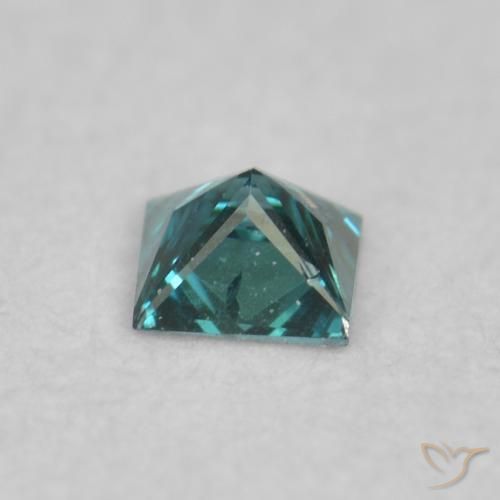 Diamante Blu naturale da 0.03 ct, Quadrato, VVS-VS