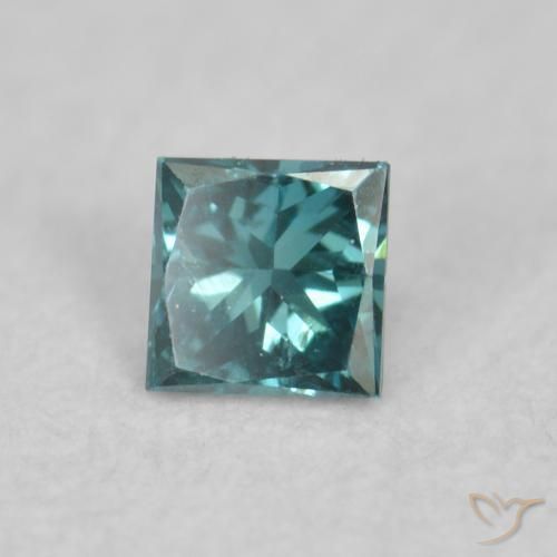 Diamante Verde naturale da 0.04 ct, Quadrato, VVS-VS