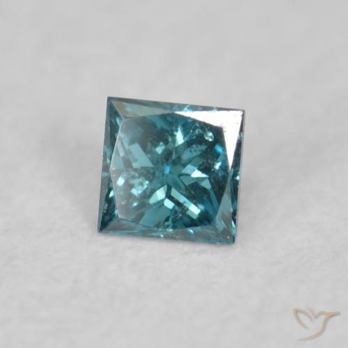 Diamante Blu naturale da 0.02 ct, Quadrato, VVS-VS
