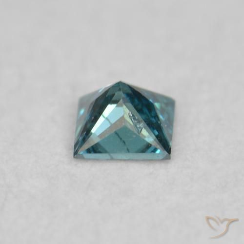 Diamante Blu naturale da 0.02 ct, Quadrato, VVS-VS