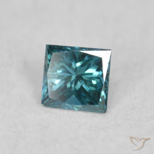 Diamante Blu naturale da 0.04 ct, Quadrato, VVS-VS