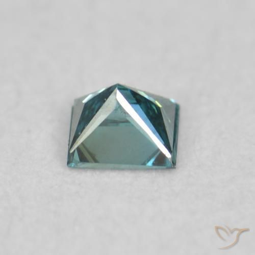 Diamante Blu naturale da 0.04 ct, Quadrato, VVS-VS