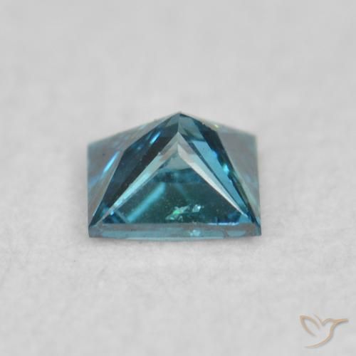 Diamante Blu naturale da 0.05 ct, Quadrato, VVS-VS