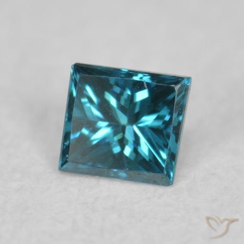 Diamante Blu naturale da 0.06 ct, Quadrato, VVS-VS