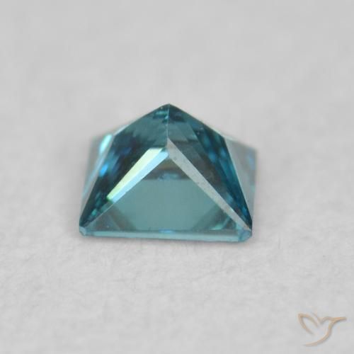 Diamante Blu naturale da 0.06 ct, Quadrato, VVS-VS