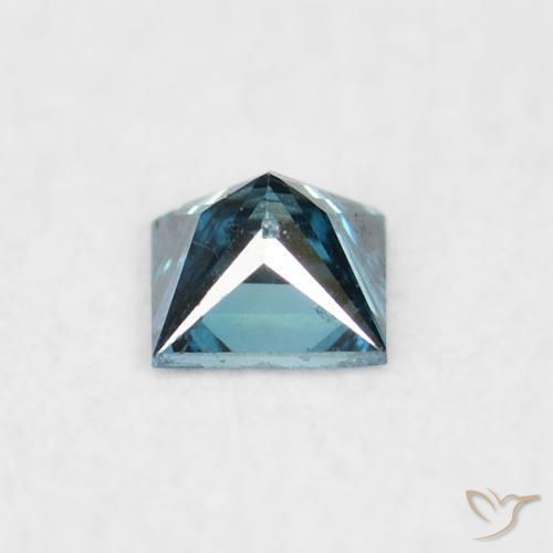 Diamante Blu naturale da 0.06 ct, Quadrato, VVS-VS