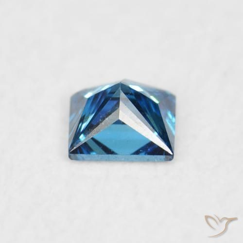 Diamante Blu naturale da 0.05 ct, Quadrato, VVS-VS