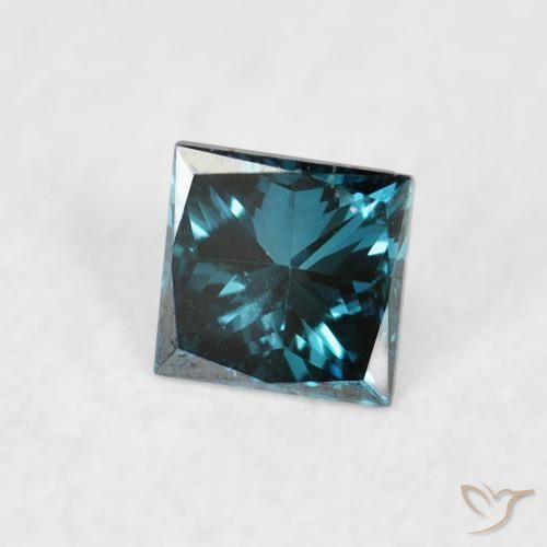Diamante Blu naturale da 0.07 ct, Quadrato, VS-SI
