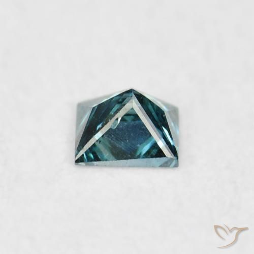 Diamante Blu naturale da 0.03 ct, Quadrato, VVS-VS