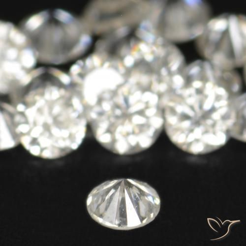 Diamante naturale bianco da 0,03 ct, taglio rotondo, VS-SI
