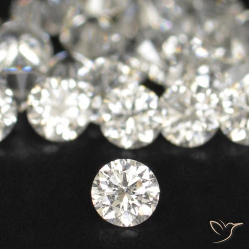 Diamante naturale bianco da 0,03 ct, taglio rotondo, VS-SI