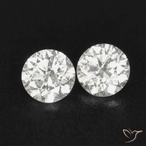Gemme di Diamante H naturale da 0.07 ct, Rotondo, VS-SI