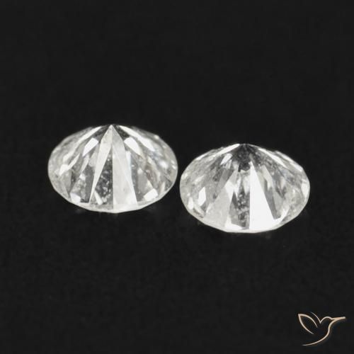Gemme di Diamante H naturale da 0.07 ct, Rotondo, VS-SI
