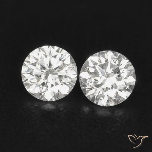 0.07ctw Naturale H Diamante, Rotondo, VS-SI