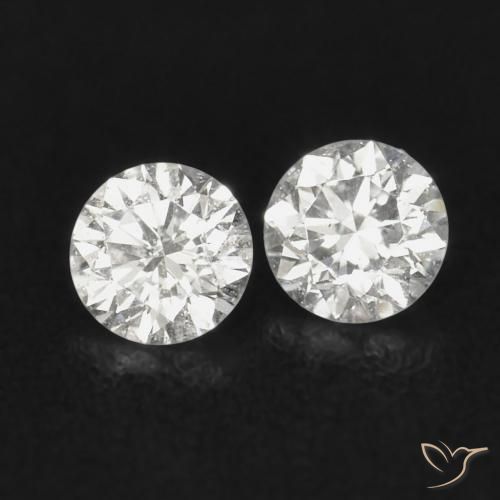 Gemme di Diamante H naturale da 0.07 ct, Rotondo, VS-SI