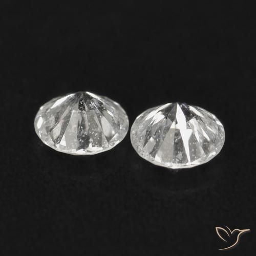 Gemme di Diamante H naturale da 0.07 ct, Rotondo, VS-SI