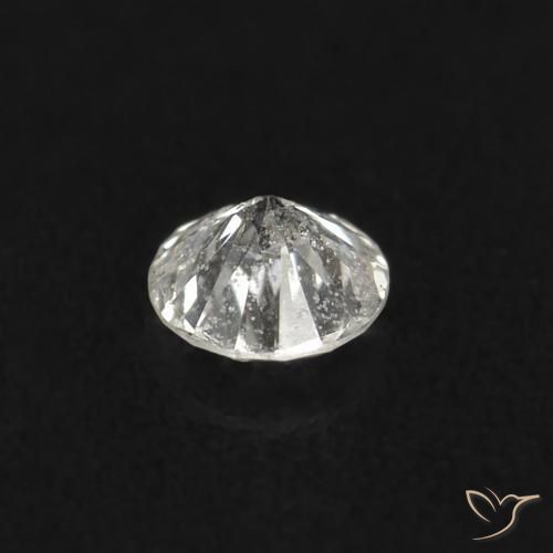 Diamante naturale bianco da 0,02 ct, taglio rotondo, SI