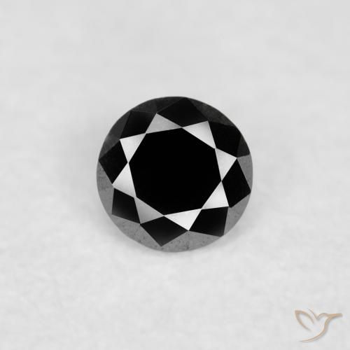 0.03ct Naturale Nero Diamante, Rotondo, Opaco