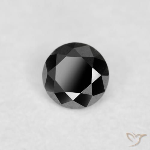 Diamante Nero naturale da 0.03 ct, Rotondo, Opaco