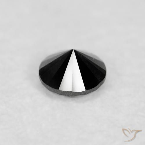 Diamante Nero naturale da 0.03 ct, Rotondo, Opaco
