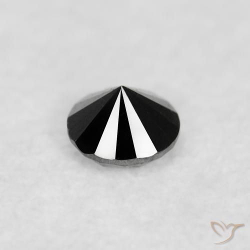 Diamante Nero naturale da 0.03 ct, Rotondo, Opaco