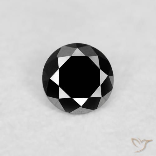 0.03ct Naturale Nero Diamante, Rotondo, Opaco