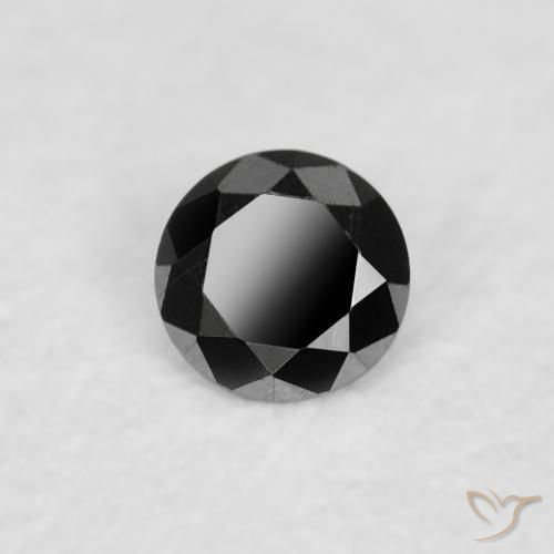 Diamante Nero naturale da 0.03 ct, Rotondo, Opaco