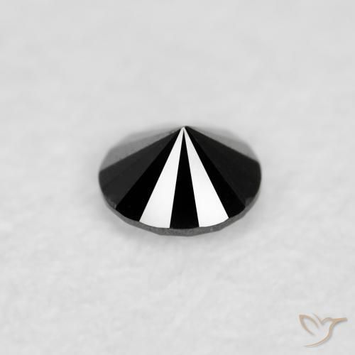 Diamante Nero naturale da 0.03 ct, Rotondo, Opaco