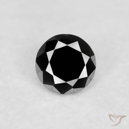 0.03ct Naturale Nero Diamante, Rotondo, Opaco