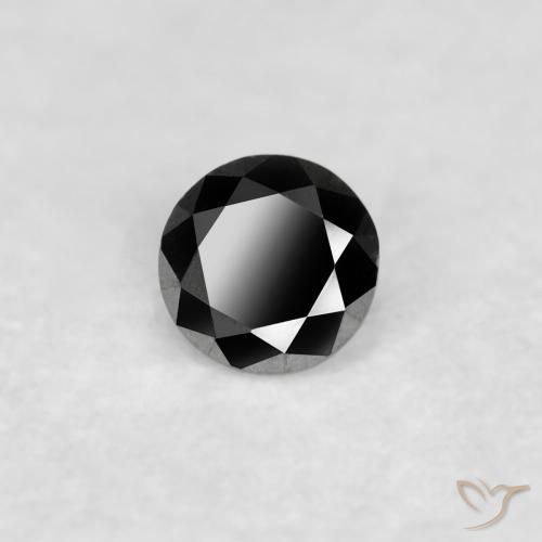 Diamante Nero naturale da 0.03 ct, Rotondo, Opaco