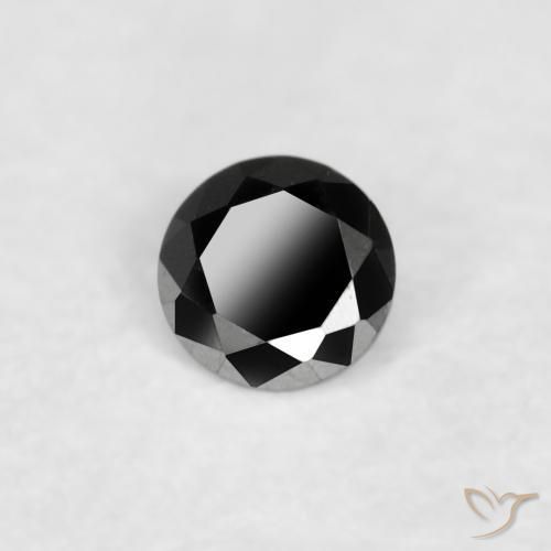 Diamante Nero naturale da 0.03 ct, Rotondo, Opaco
