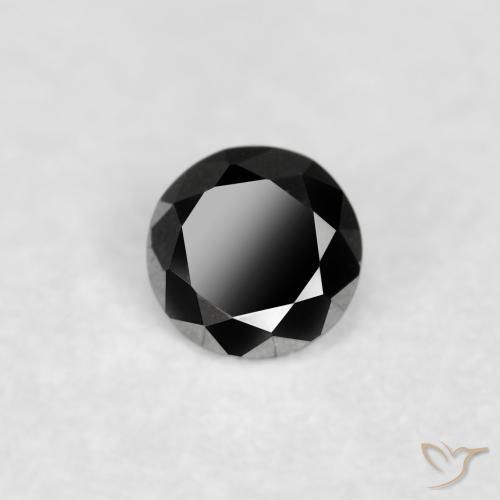Diamante Nero naturale da 0.03 ct, Rotondo, Opaco