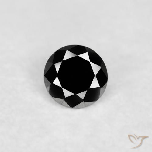 0.03ct Naturale Nero Diamante, Rotondo, Opaco