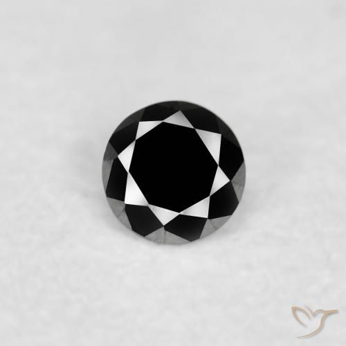 0.03ct Naturale Nero Diamante, Rotondo, Opaco