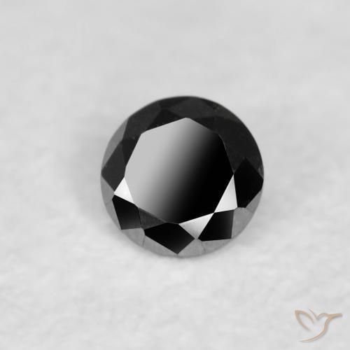 Diamante Nero naturale da 0.03 ct, Rotondo, Opaco