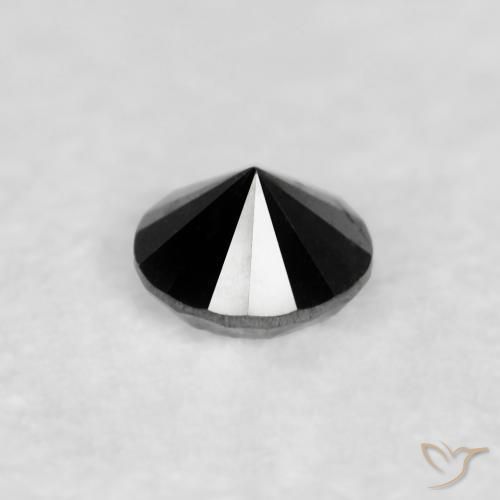 Diamante Nero naturale da 0.03 ct, Rotondo, Opaco