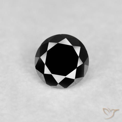 0.03ct Naturale Nero Diamante, Rotondo, Opaco