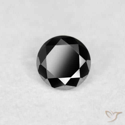 Diamante Nero naturale da 0.02 ct, Rotondo, Opaco
