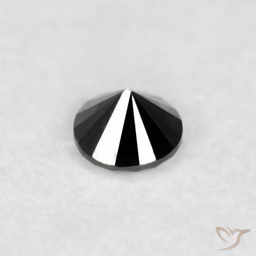 Diamante Nero naturale da 0.02 ct, Rotondo, Opaco