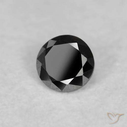 Diamante Nero naturale da 0.03 ct, Rotondo, Opaco