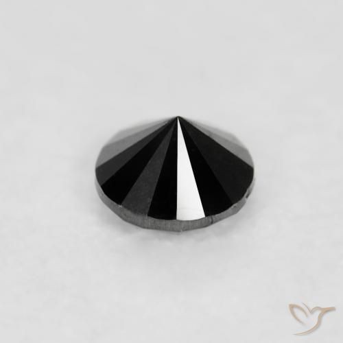 Diamante Nero naturale da 0.04 ct, Rotondo, Opaco