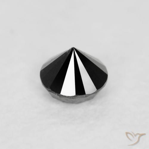 Diamante Nero naturale da 0.05 ct, Rotondo, Opaco
