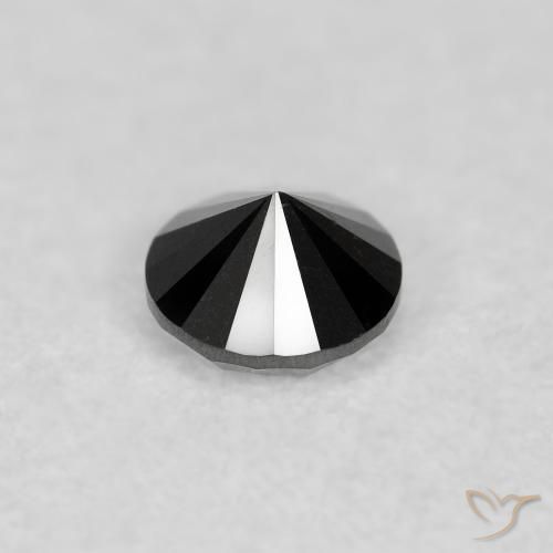 Diamante Nero naturale da 0.12 ct, Rotondo, Opaco