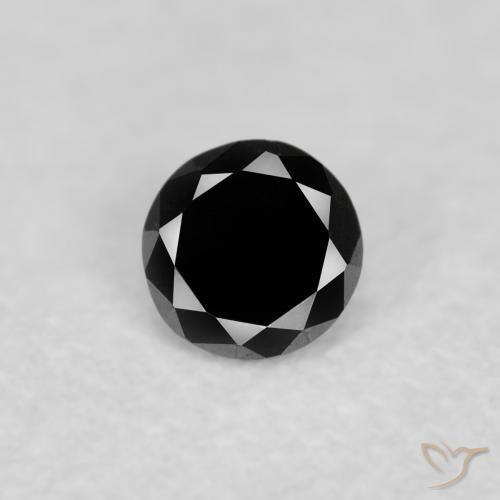 0.05ct Naturale Nero Diamante, Rotondo, Opaco