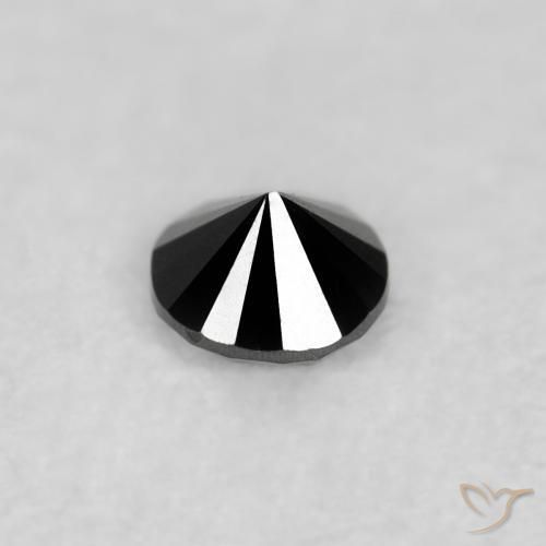 Diamante Nero naturale da 0.05 ct, Rotondo, Opaco