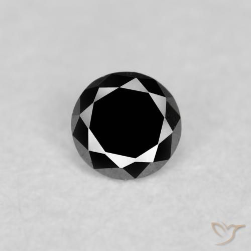 0.04ct Naturale Nero Diamante, Rotondo, Opaco