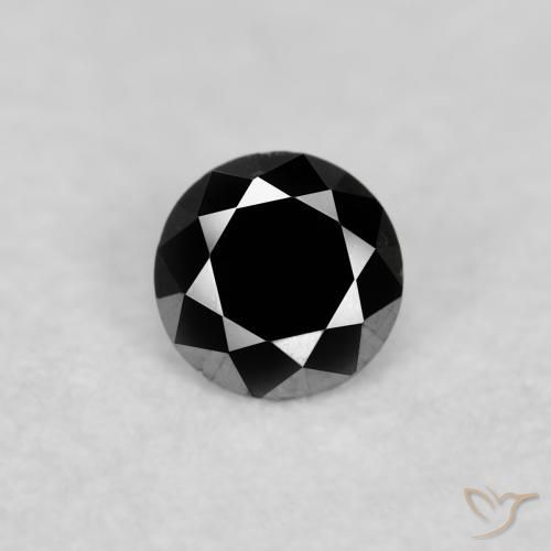 0.05ct Naturale Nero Diamante, Rotondo, Opaco