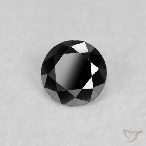 Diamante Nero naturale da 0.05 ct, Rotondo, Opaco