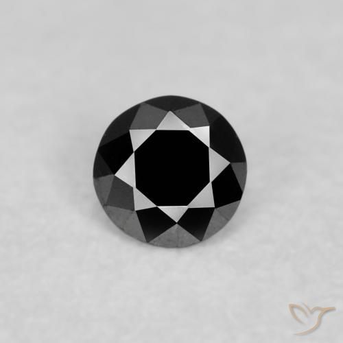 0.05ct Naturale Nero Diamante, Rotondo, Opaco